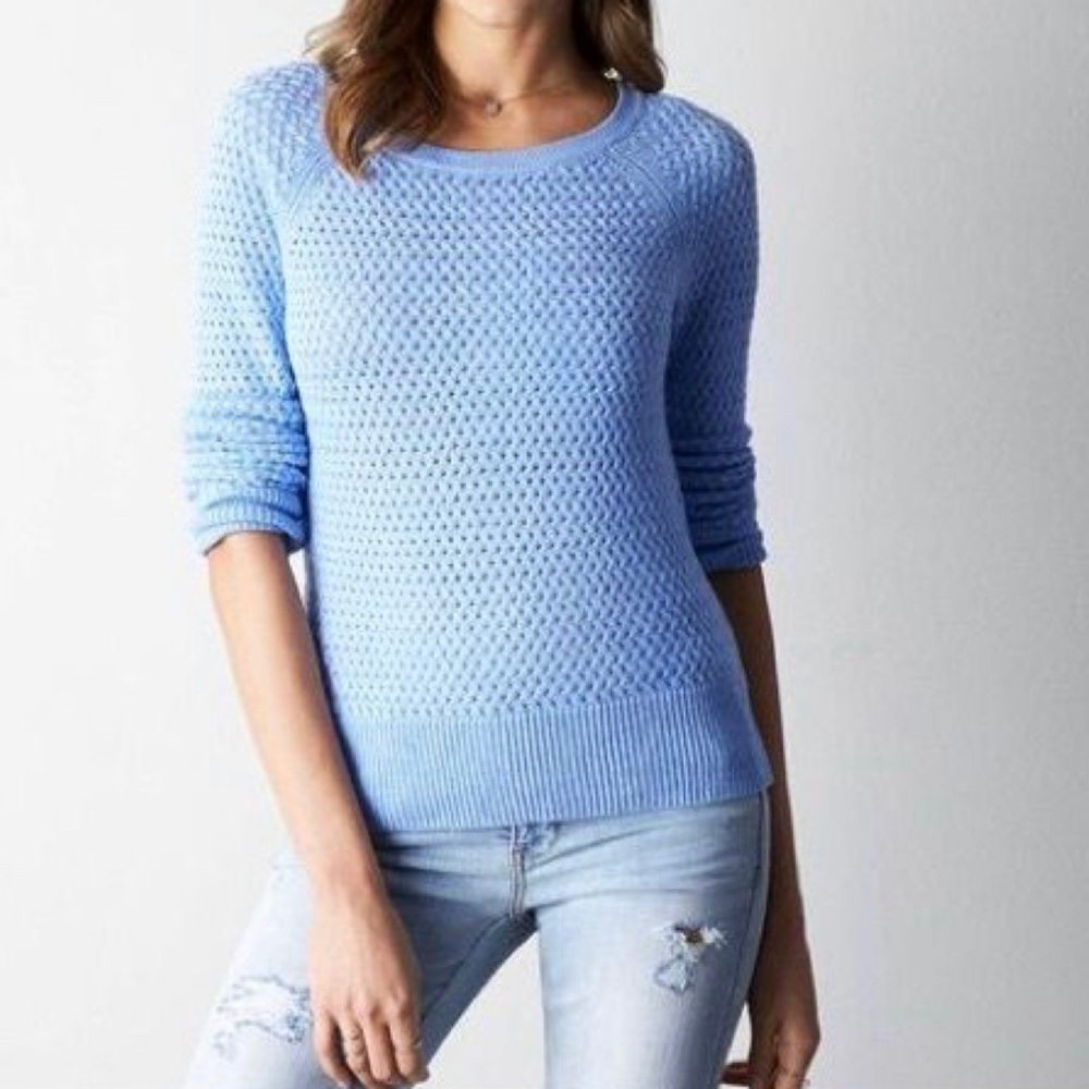 AEO Zip Back Crew Neck Sweater